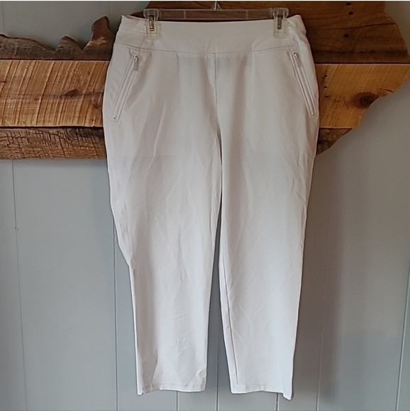 Chicos Zenergy Neema sz 00 us sz 2 white athletic pants pull on WP133 - Picture 7 of 7